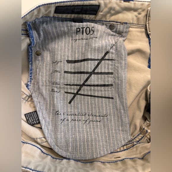 PT05 Men’s Gray New Soul Slim Fit Jeans Size 36X28 Italian Denim Stretch - Picture 5 of 15